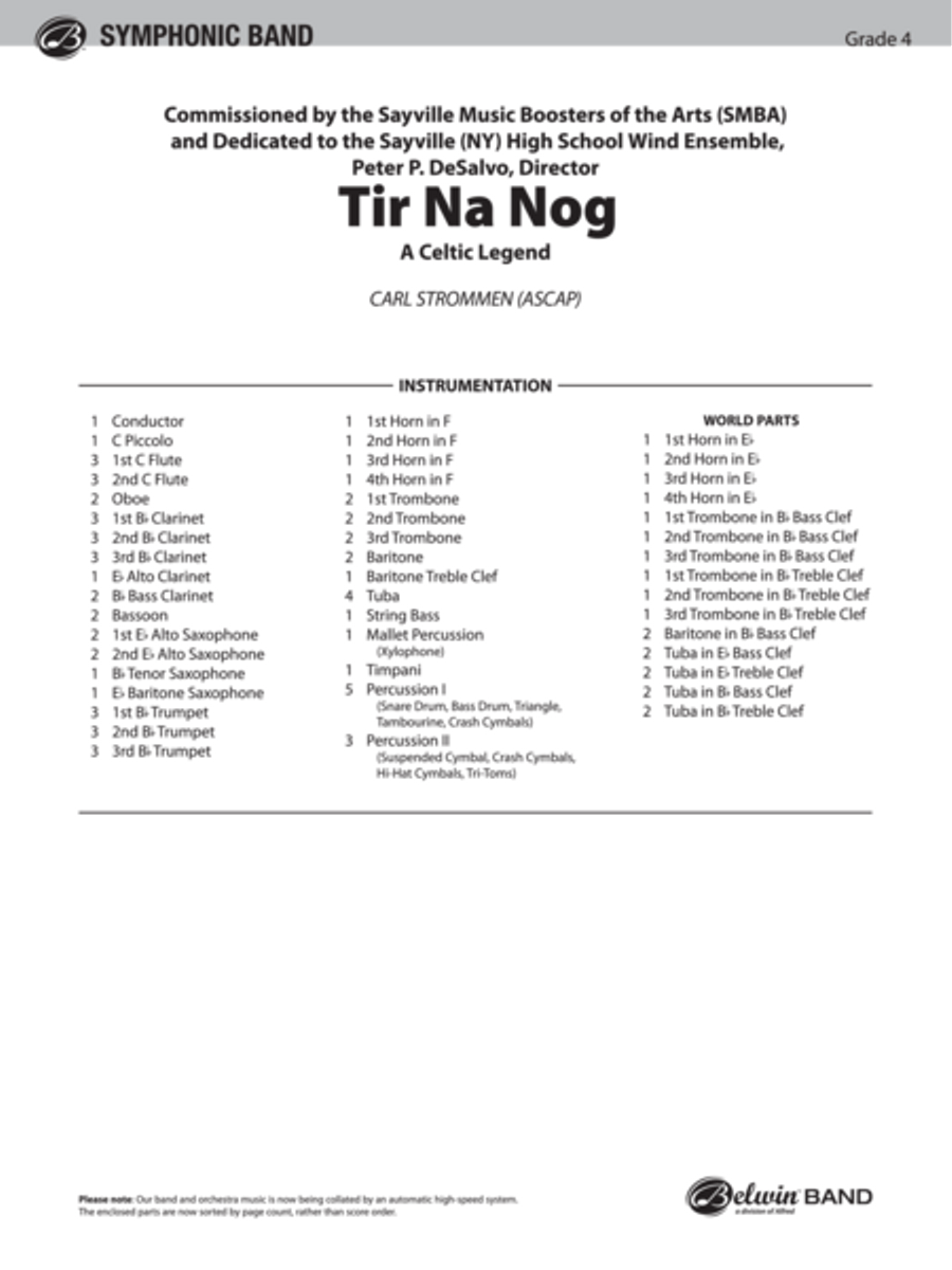 Tir Na Nog (A Celtic Legend) Concert Band scores gallery preview page 2
