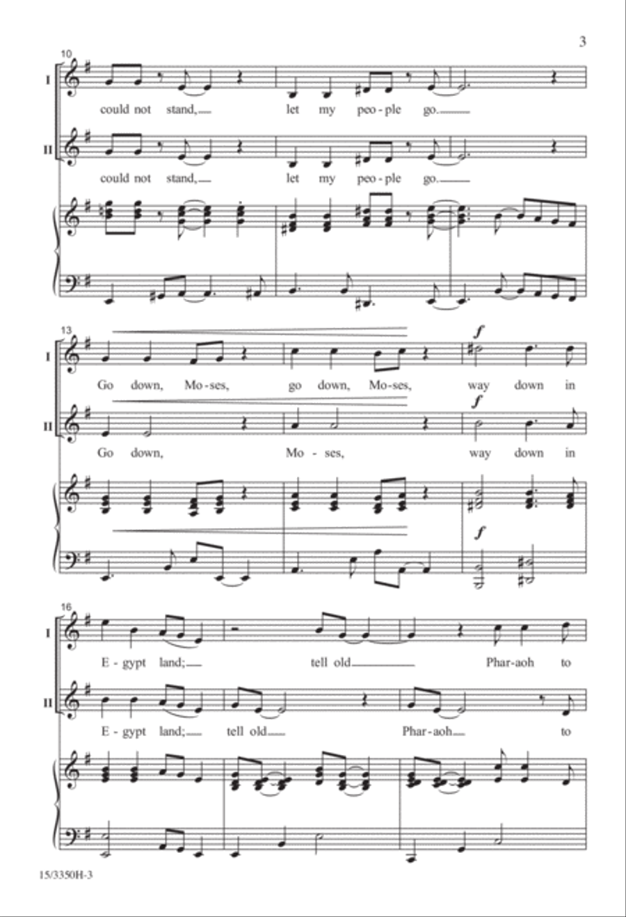 Go Down, Moses 2-Part scores gallery preview page 3