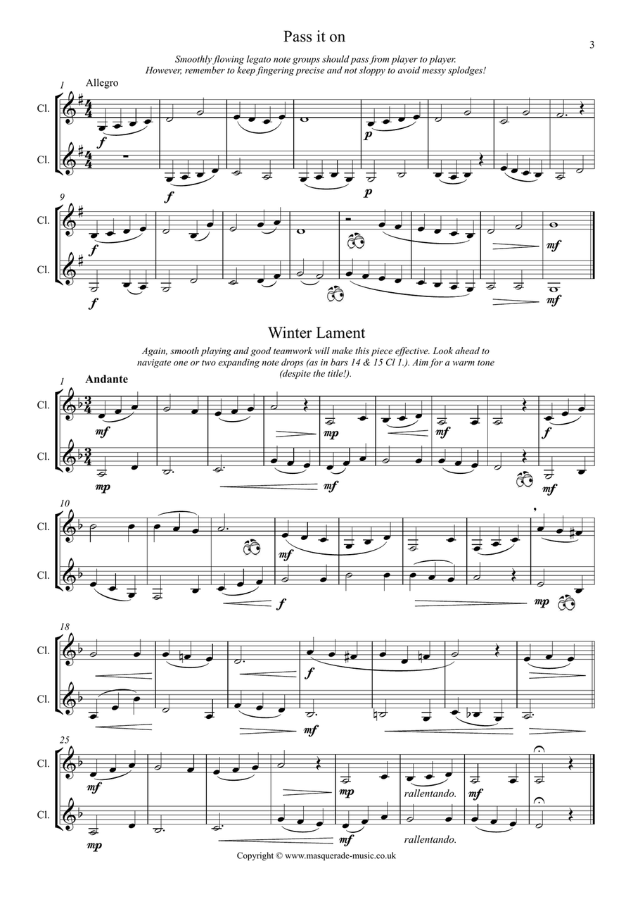 40 Graded Clarinet Duets (Grades 1-5) Clarinet Duet scores gallery preview page 2