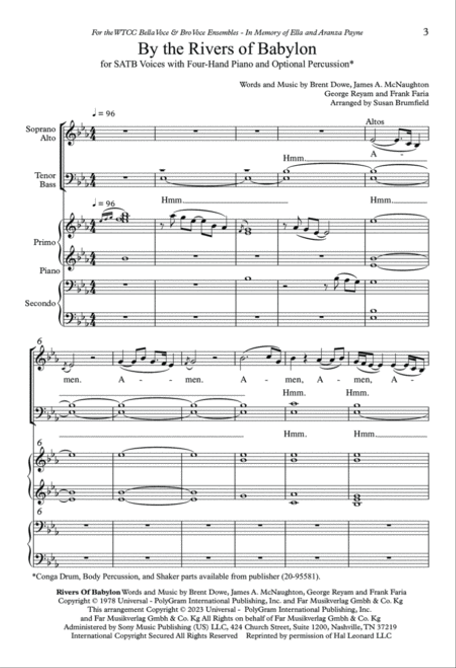 By the Rivers of Babylon 4-Part scores gallery preview page 2