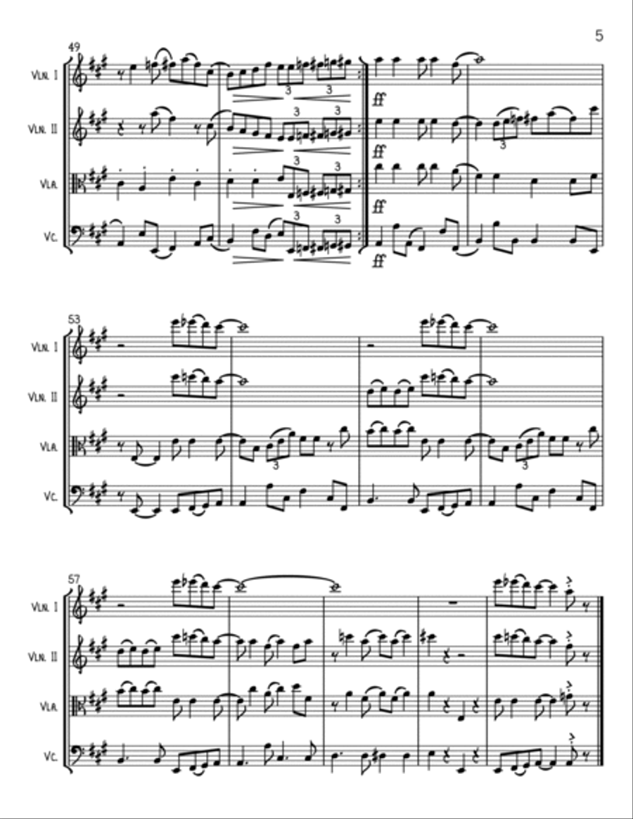 Always Look On The Bright Side Of Life String Quartet scores gallery preview page 5