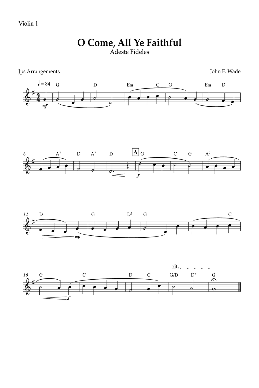 O Come, All Ye Faithful for String quartet String Quartet scores gallery preview page 3