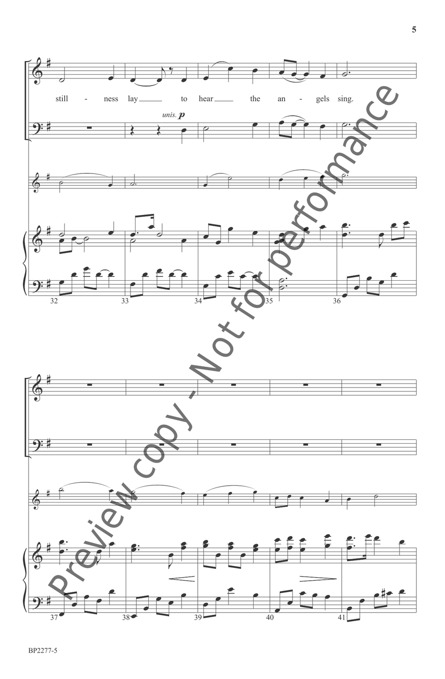 It Came Upon a Midnight Clear 4-Part scores gallery preview page 6