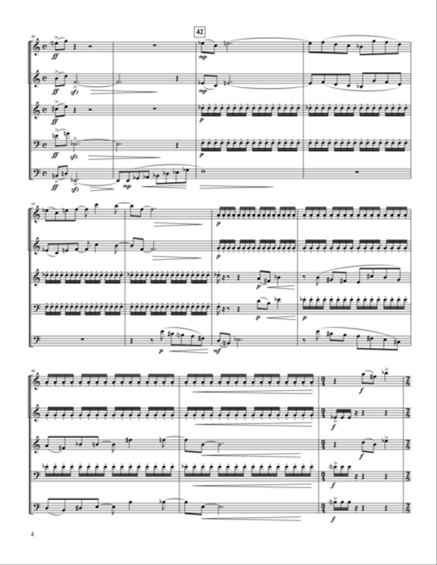Quintet No. 1 for Brass Quintet No. 1 for Brass Brass Quintet scores gallery preview page 4
