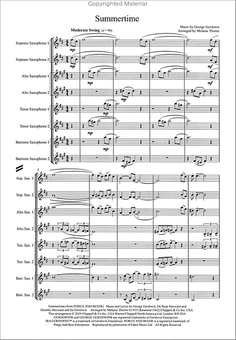 Summertime Summertime SSAATTBB scores gallery preview page 2