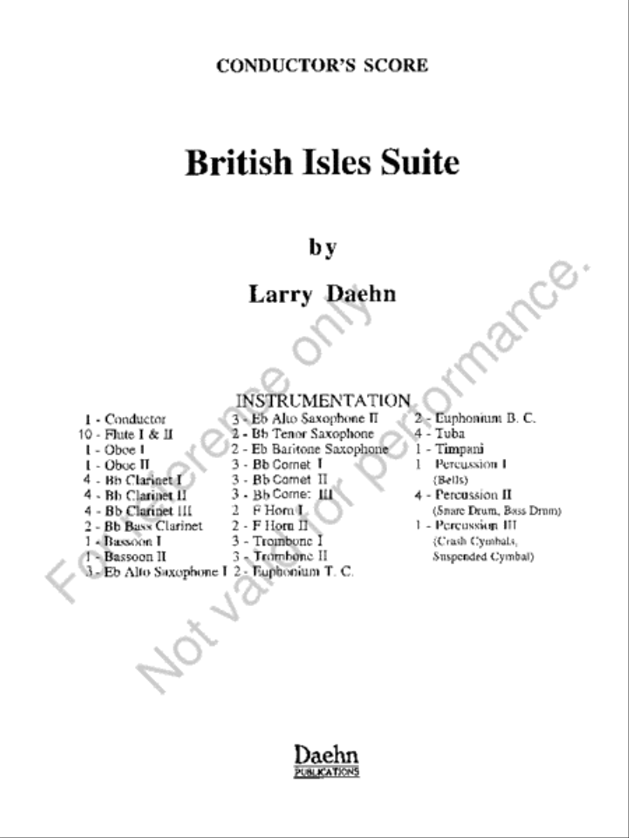 British Isles Suite Concert Band scores gallery preview page 2