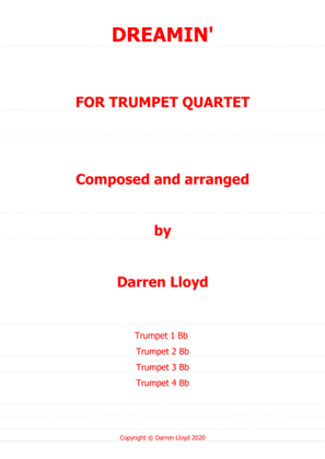 Book cover for Dreamin' - Trumpet quartet