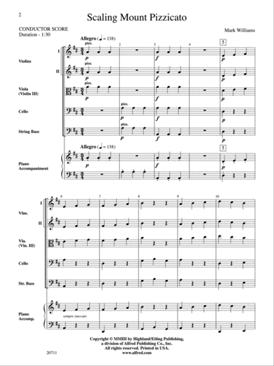 Scaling Mount Pizzicato String Orchestra scores gallery preview page 2