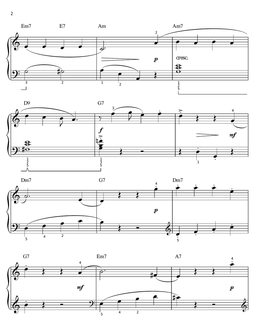 Theme from Bewitched (arr. Phillip Keveren) Easy Piano scores gallery preview page 2