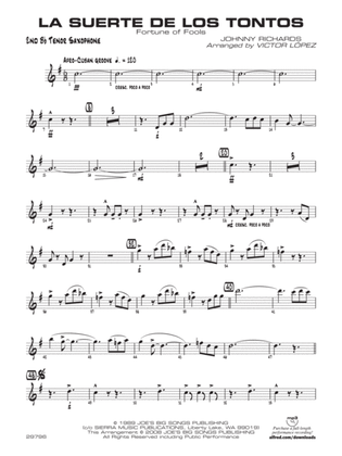 La Suerte de los Tontos: 2nd B-flat Tenor Saxophone