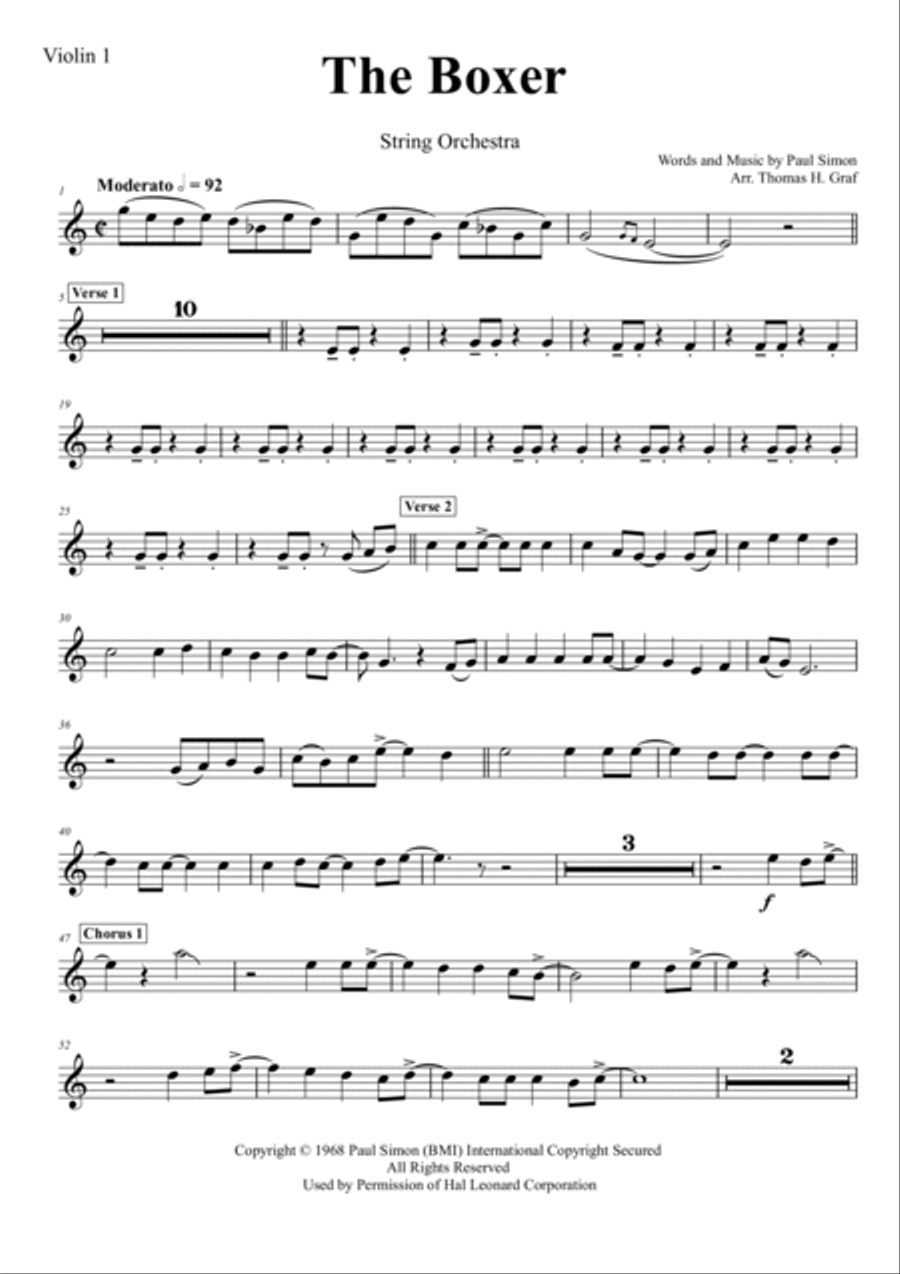 The Boxer The Boxer String Orchestra scores gallery preview page 5