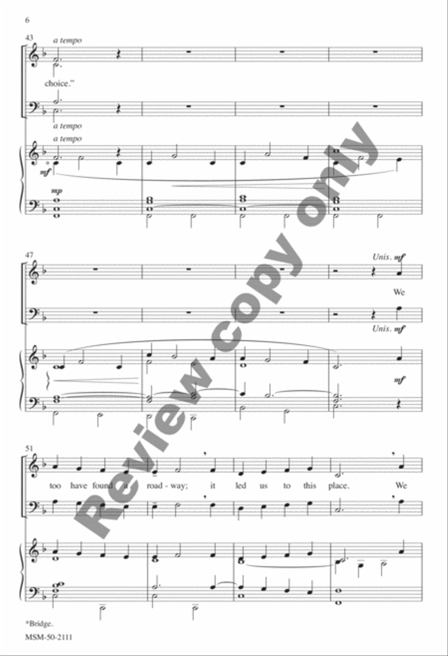 Down Galilee's Slow Roadways 4-Part scores gallery preview page 12