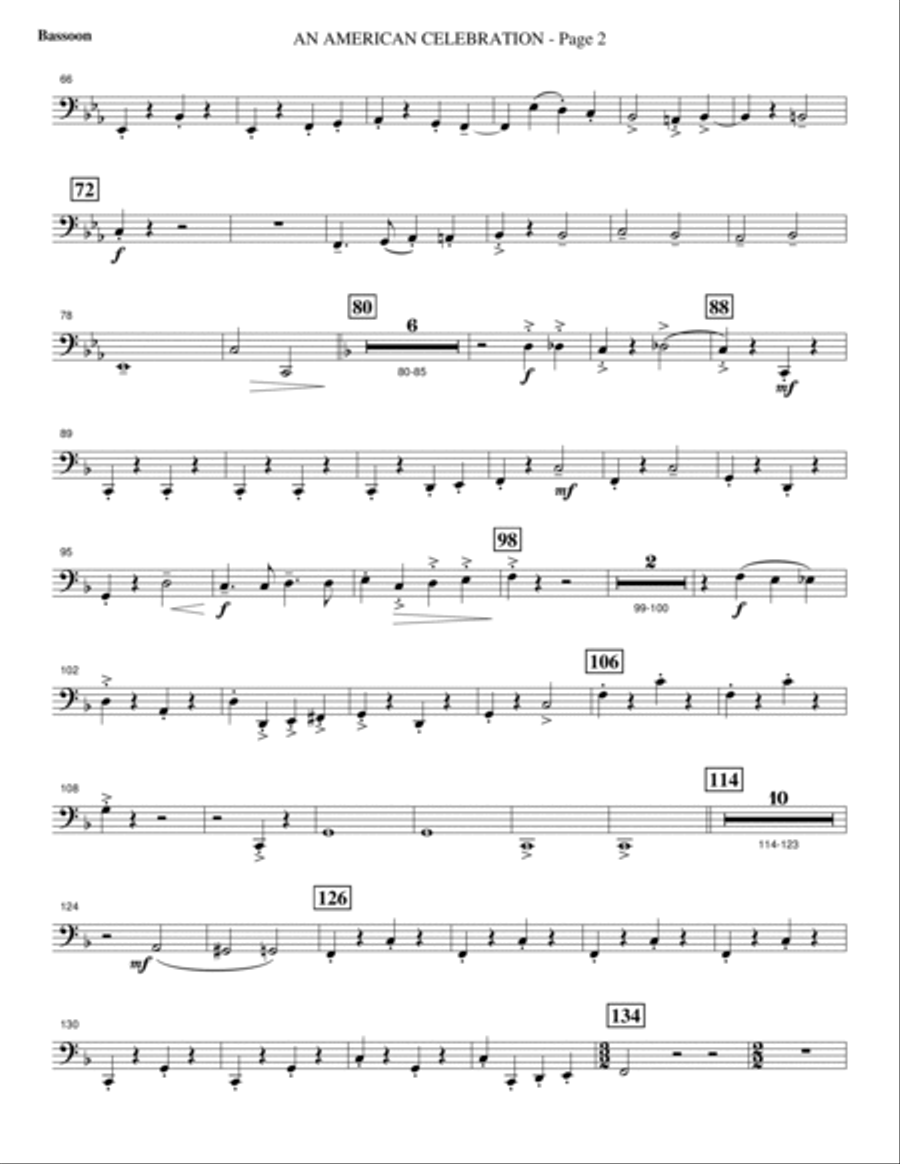 An American Celebration - Bassoon Choir scores gallery preview page 2