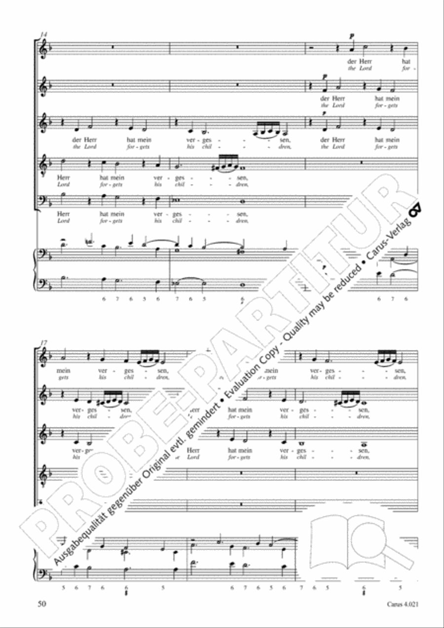 Schein: Israelsbrunnlein. Fontana d'Israel. Complete edition Choir scores gallery preview page 57