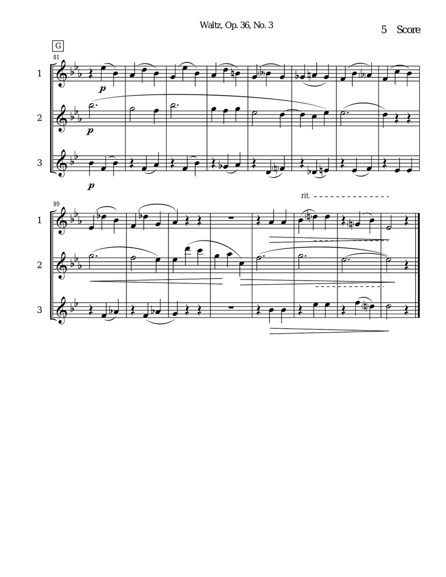 Waltz by Amy Beach set for 2 oboes and English Horn Trio Woodwind Trio scores gallery preview page 5