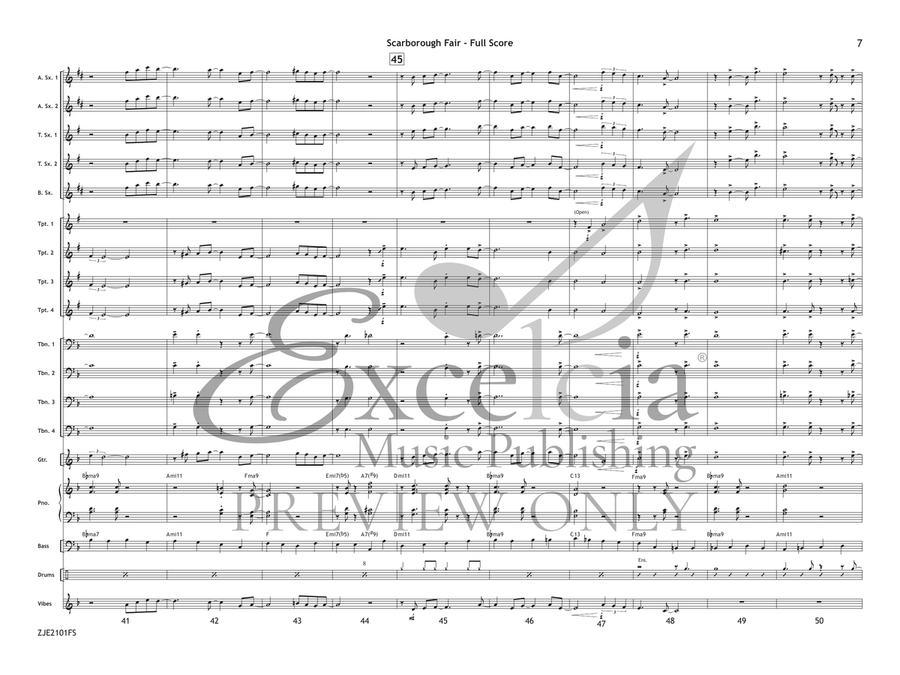 Scarborough Fair Scarborough Fair Jazz Ensemble scores gallery preview page 8