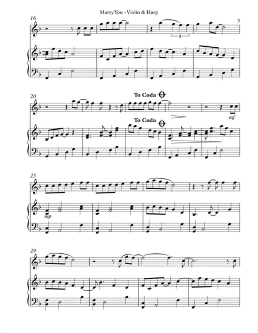 Marry You String Duet scores gallery preview page 3