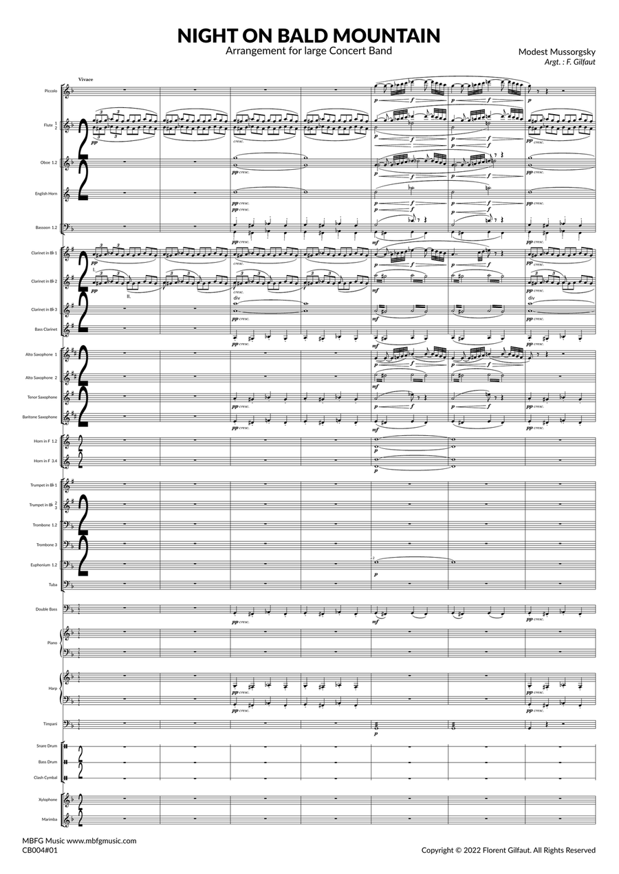 Night on Bald Mountain Concert Band scores gallery preview page 4