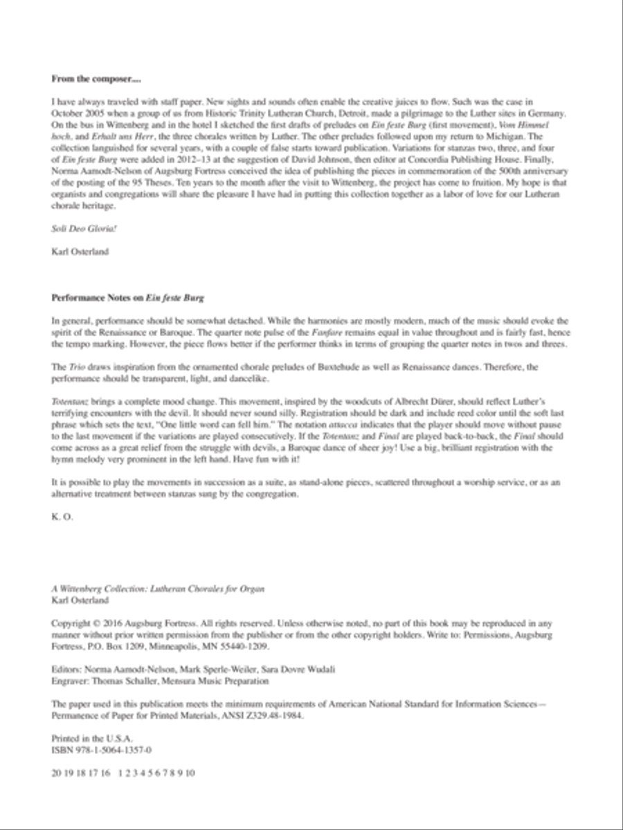 A Wittenberg Collection Organ scores gallery preview page 3