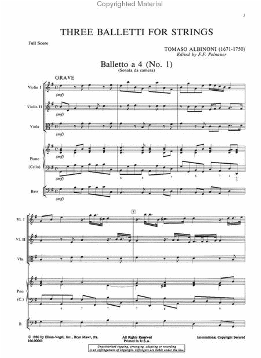 Three Balletti for Springs Orchestra scores gallery preview page 2