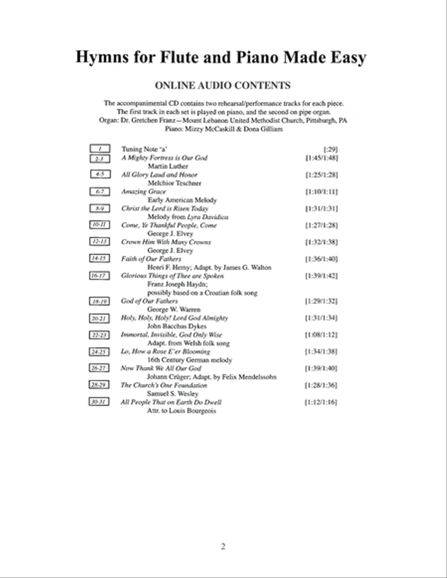 Hymns for Flute and Piano Made Easy Oboe scores gallery preview page 3