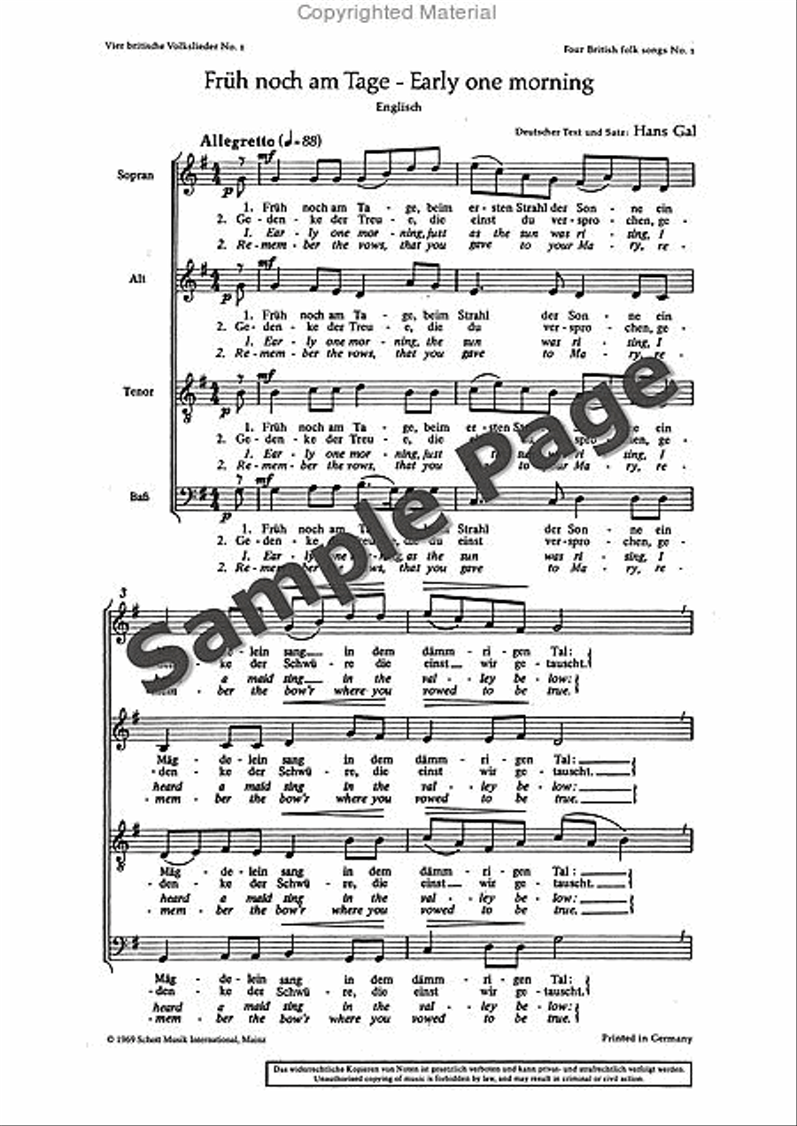 Fruh Noch Am Tage Fruh Noch Am Tage 4-Part scores gallery preview page 4