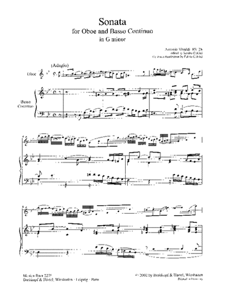 Sonata in G minor RV 28