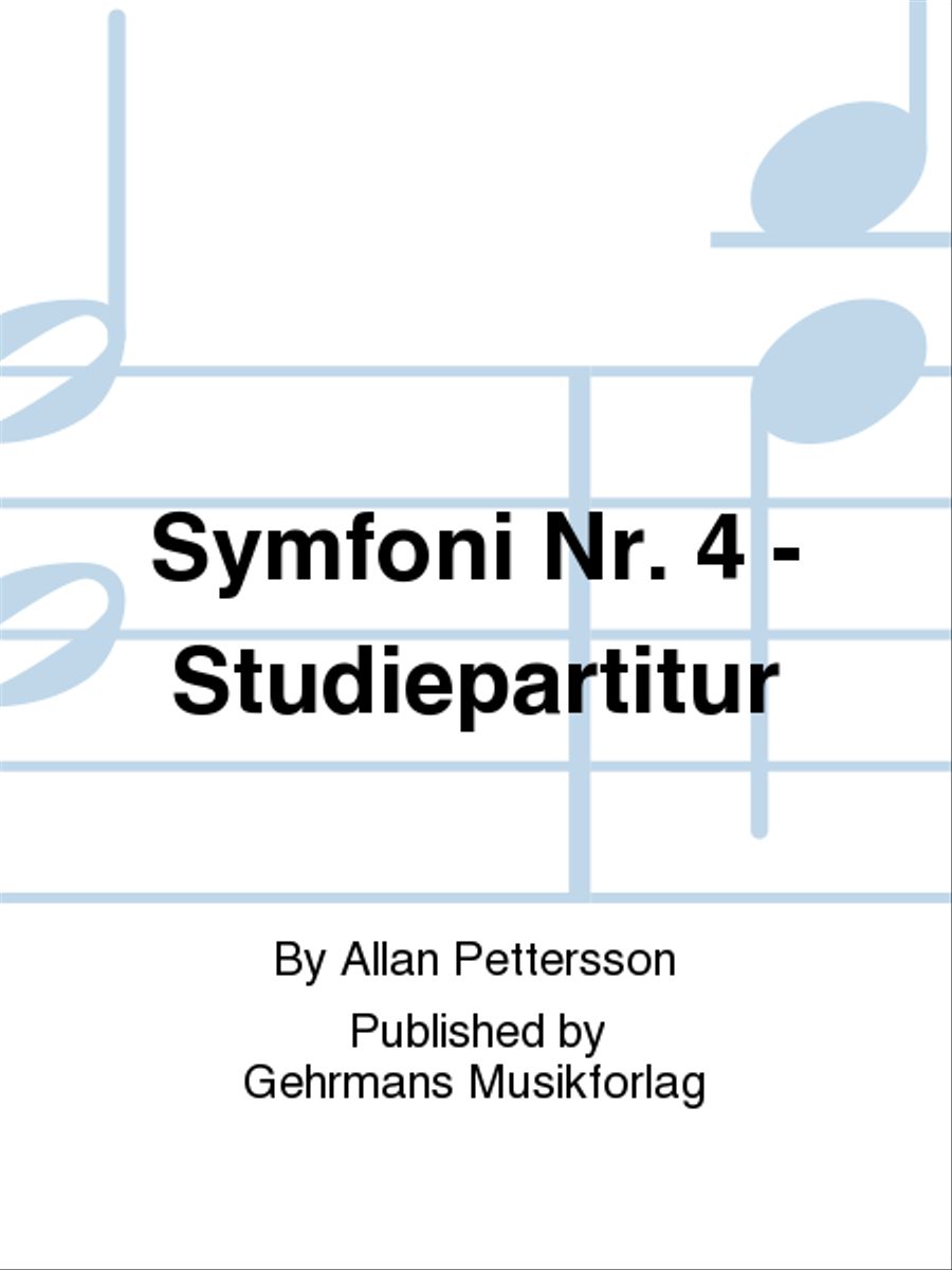 Symfoni Nr. 4 - Studiepartitur Orchestra scores gallery preview page 1