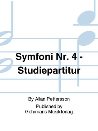 Symfoni Nr. 4 - Studiepartitur