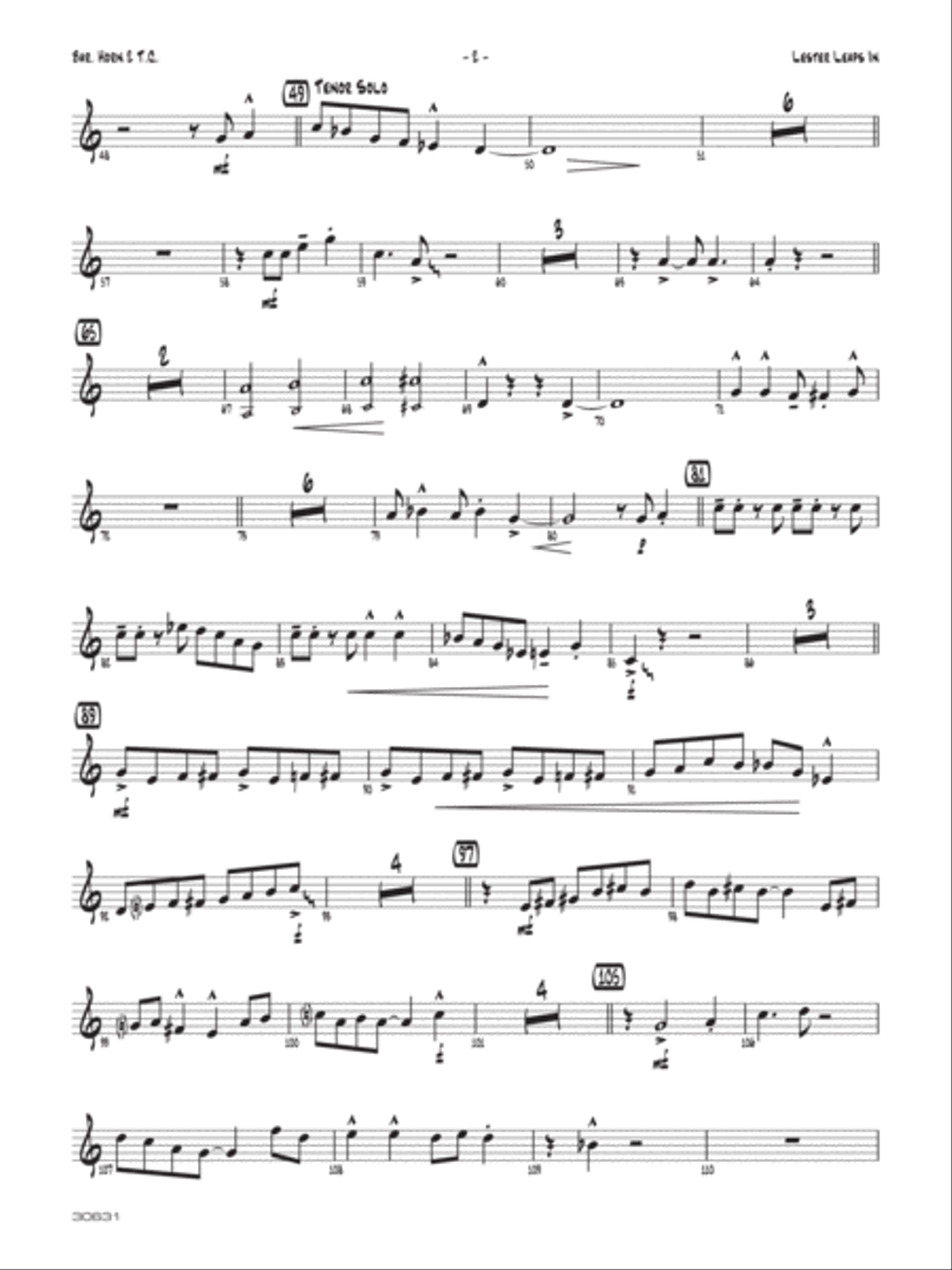 Lester Leaps In: 2nd Baritone T.C. Jazz Ensemble scores gallery preview page 2
