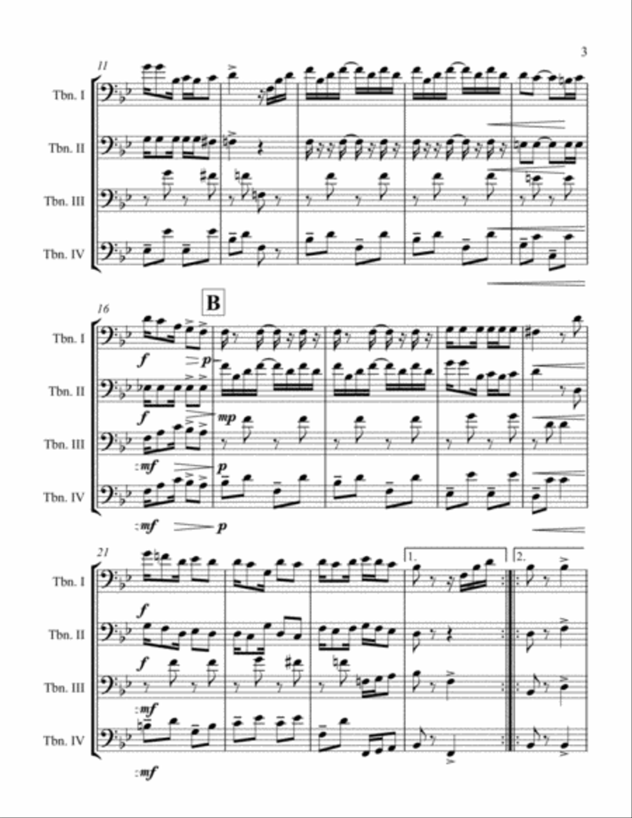 Original Rags Woodwind Quartet scores gallery preview page 3