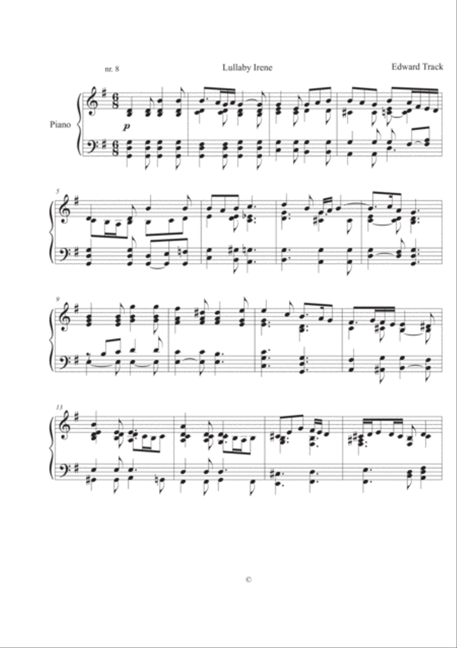 8_Lullaby Irene Piano Solo scores gallery preview page 1