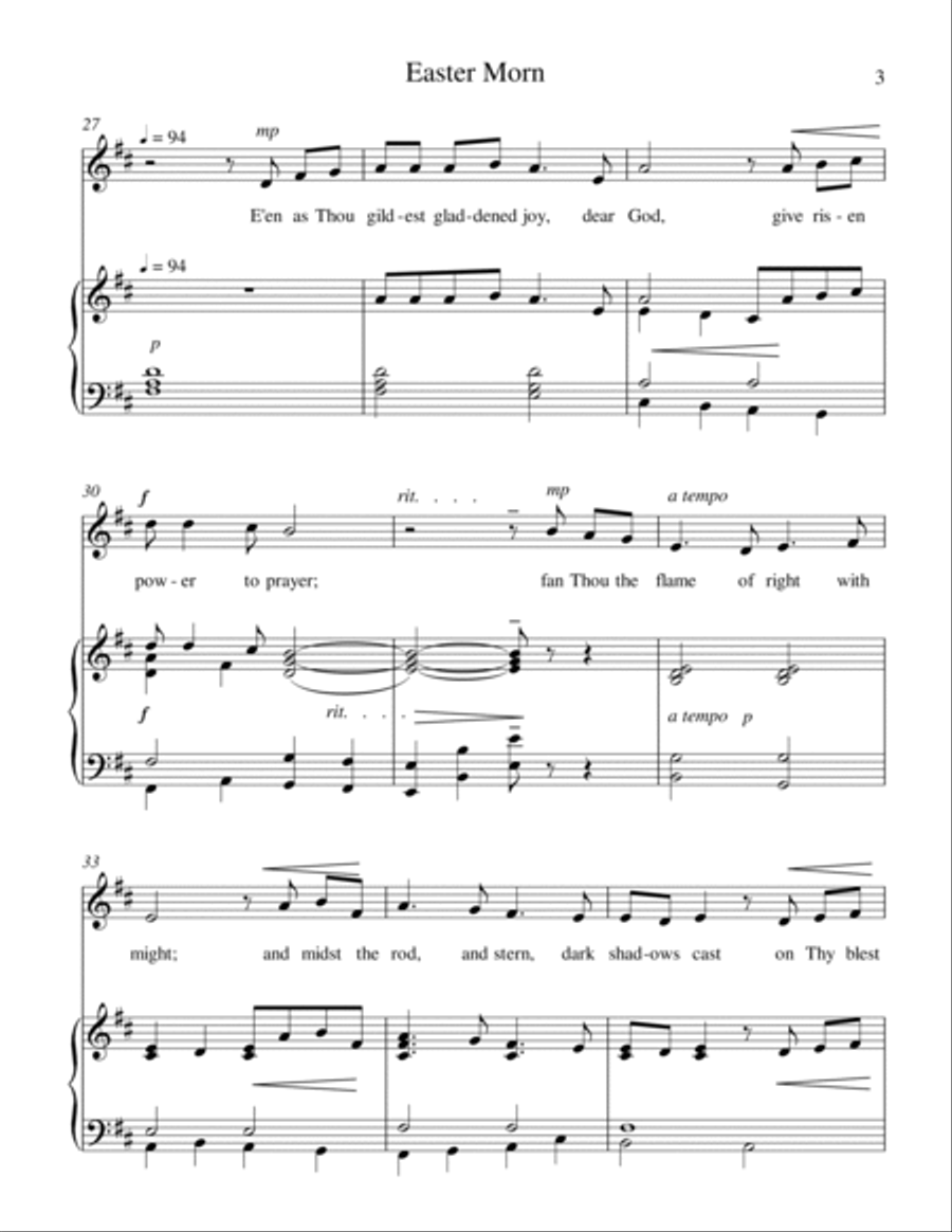 Easter Morn medium voice Easter Morn medium voice Medium Voice scores gallery preview page 4