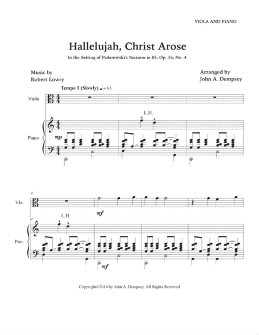 He Arose (Viola and Piano) Piano scores gallery preview page 5