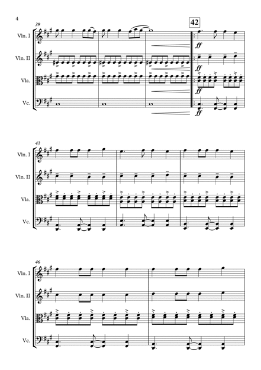 Numb String Quartet scores gallery preview page 4