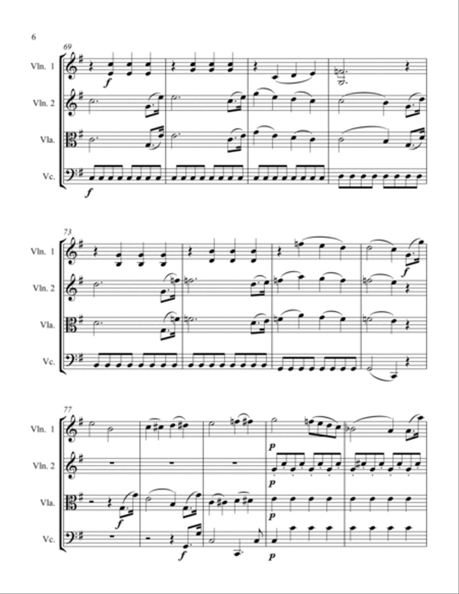 Duo #6 Movement I Duo #6 Movement I String Quartet scores gallery preview page 6