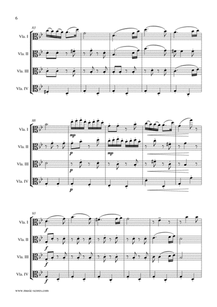Hungarian Dance No.5 - Viola Quartet image number null