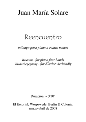 Book cover for Reencuentro [piano 4 hands]