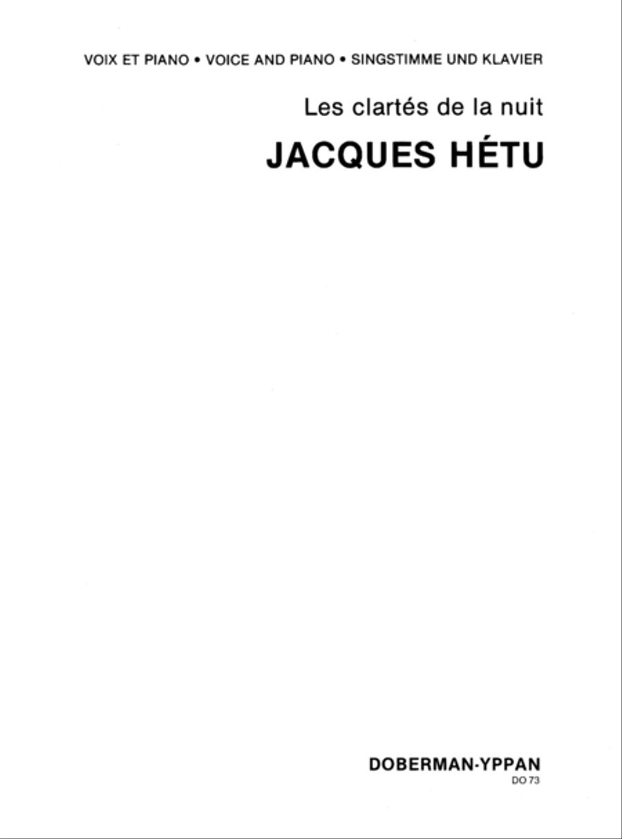 Les clartés de la nuit Les clartés de la nuit Voice Solo scores gallery preview page 1
