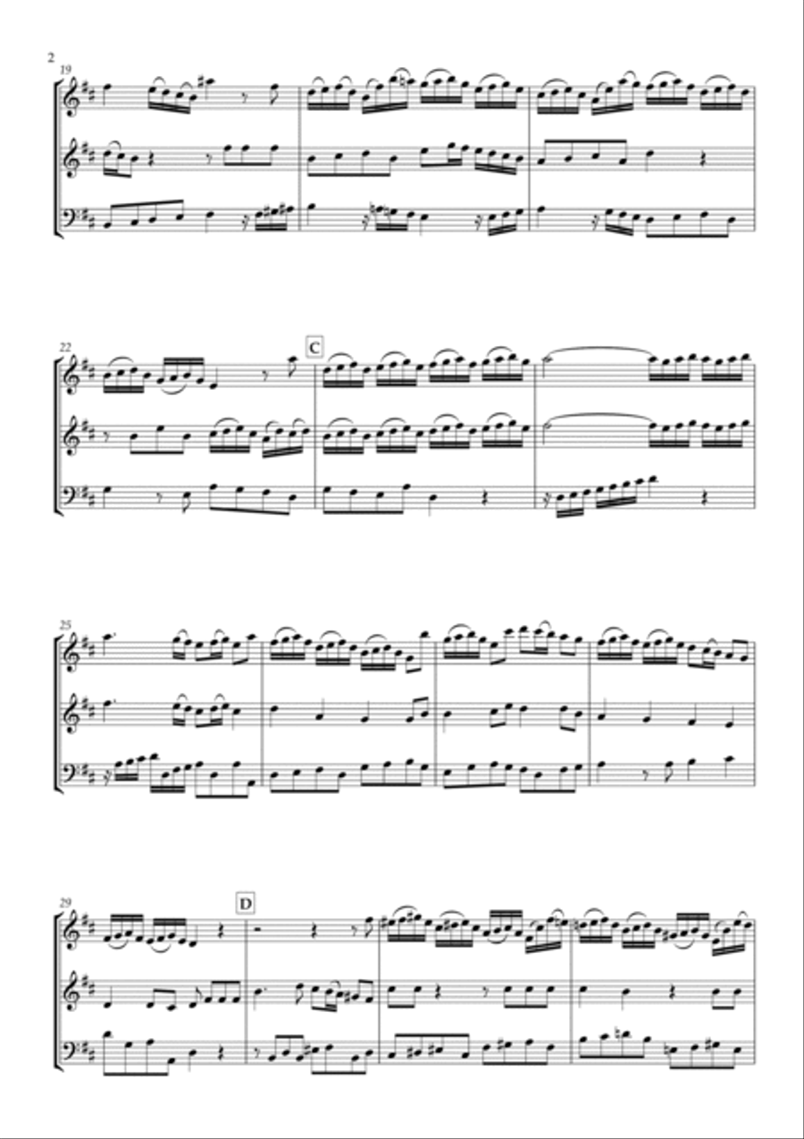 'Dem Himmel gliecht' from Brockes Passion HWV.48 for Two Violins & Violoncello String Duet scores gallery preview page 2