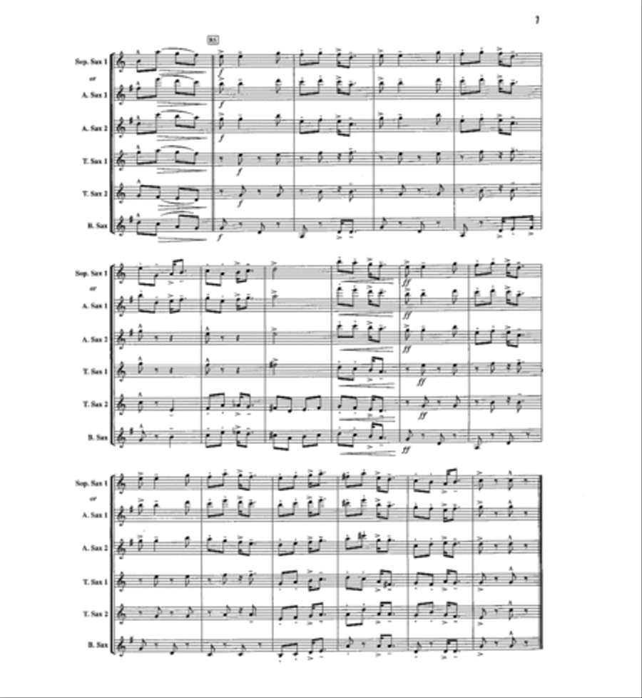 Ten Popular Classics for Saxophone Quintet Saxophone Quintet scores gallery preview page 8