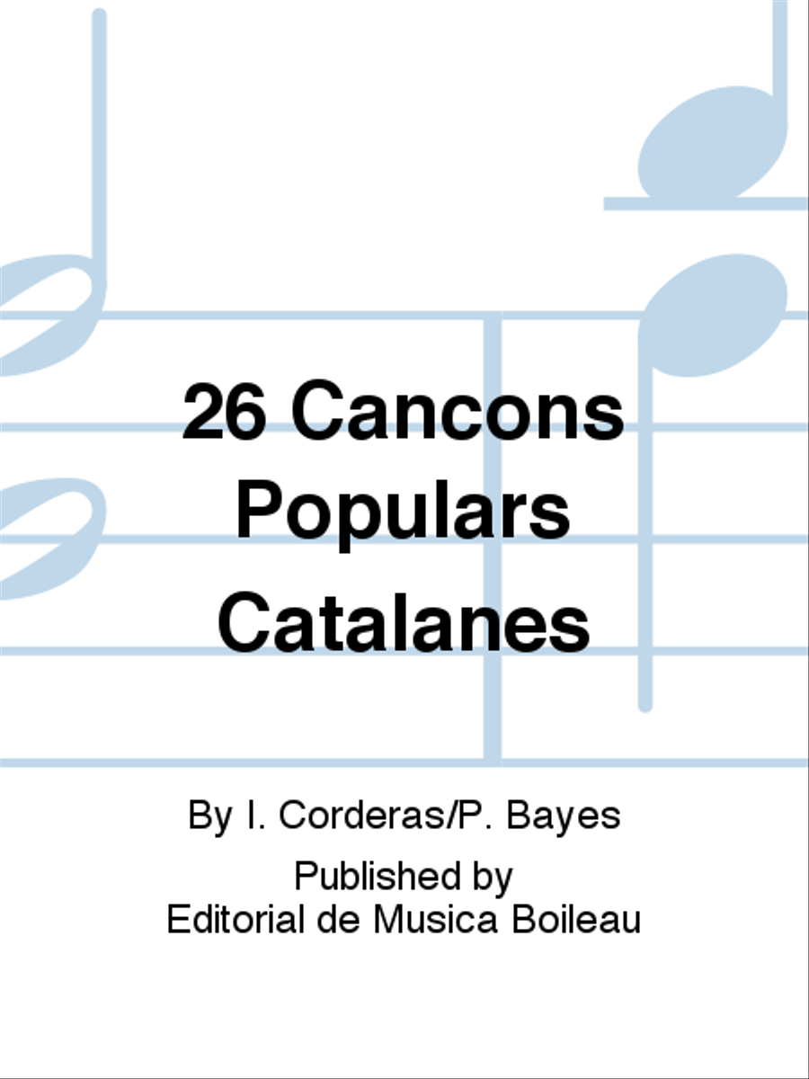 26 Cancons Populars Catalanes