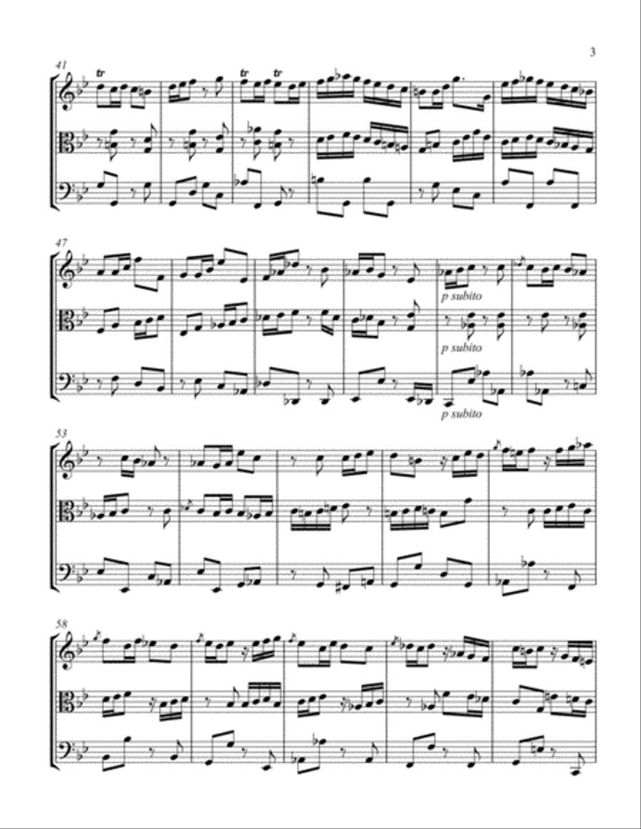 Klezmer Piece # 1 for String Trio String Trio scores gallery preview page 3