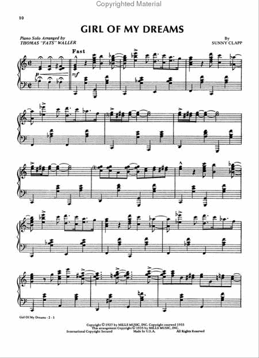 The Genius of Thomas Fats Waller Piano Solo scores gallery preview page 3