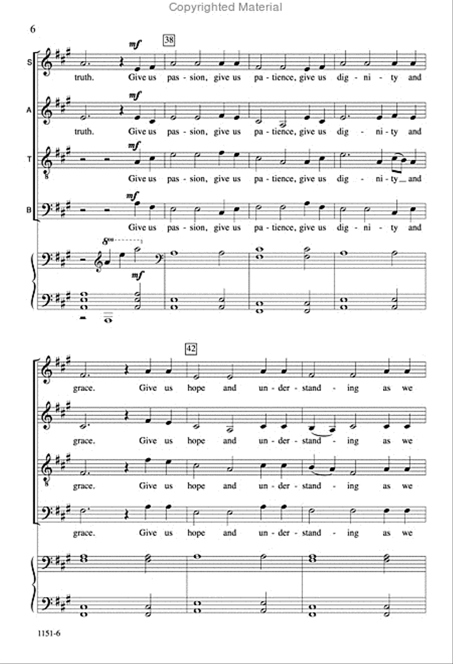 Woven Together - SATB Octavo 4-Part scores gallery preview page 5