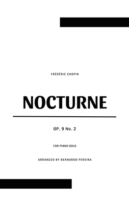 Book cover for Nocturne Op. 9 no. 2 (easy-intermediate piano in G major – clean with chords)