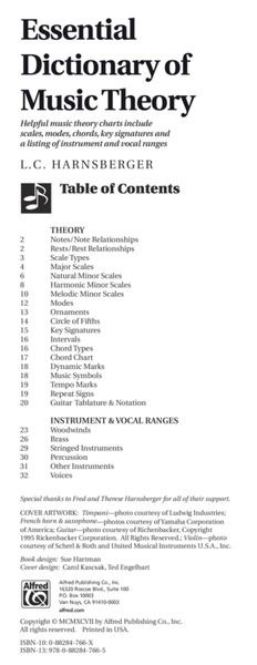 Essential Dictionary of Music Theory