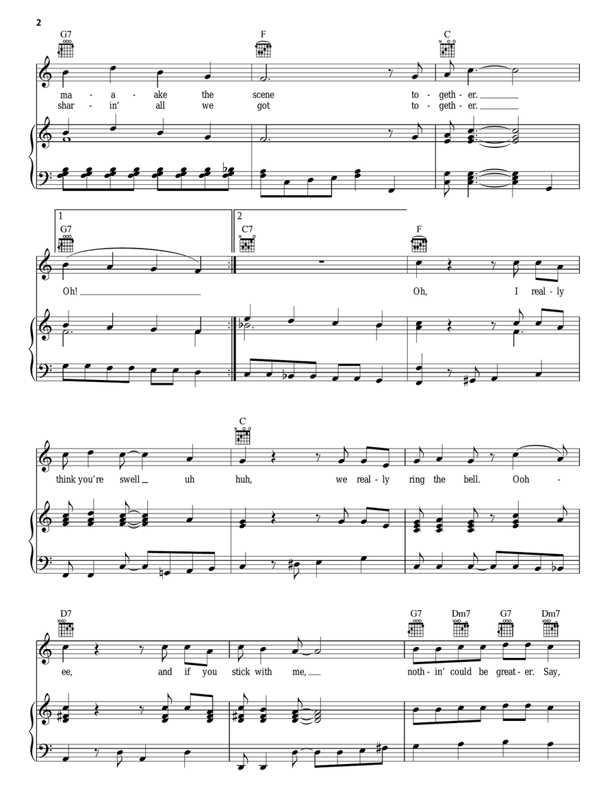 Let's Get Together Let's Get Together Piano, Vocal, Guitar scores gallery preview page 2