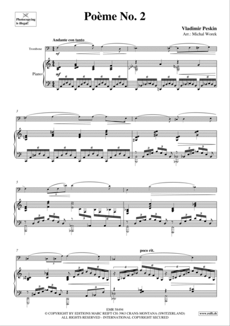 Poeme No. 2 Poeme No. 2 Piano Accompaniment scores gallery preview page 4