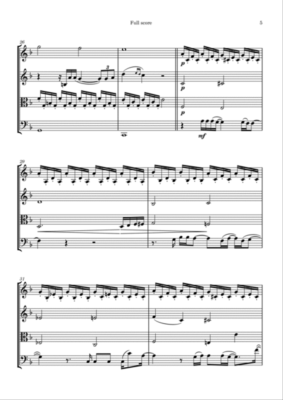 Butterfly String Quartet scores gallery preview page 5